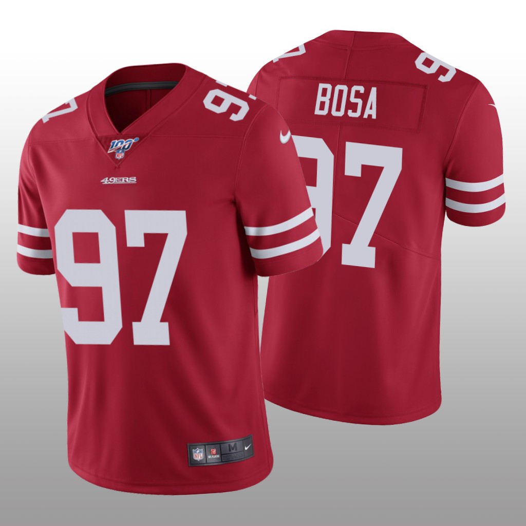 best quality cheap nfl jerseys 49ers #97 Nick Bosa Red Team Color Men ...