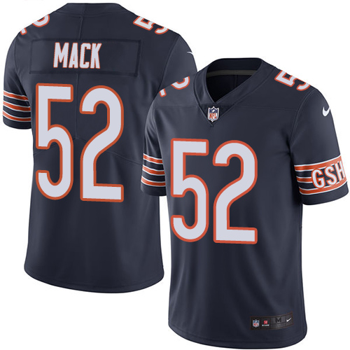 wholesale toddler jerseys Bears #52 Khalil Mack Navy Blue Team Color ...